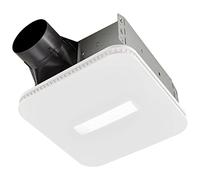 Broan-NuTone AE110LK Flex Bathroom Exhaust Ventilation Fan with LED Light, ENERGY STAR Certified, 110 CFM, 1.0 Sones, White