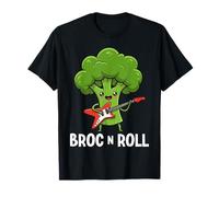 Broc n Roll Funny Vegetarian Herbivore Vegan Broccoli Lovers T-Shirt