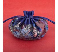 Brocade Drawstring Jewelry Pouch Bag, Pack Of 4 Multicolor Embroidered Drawstring Hanging Sachet Bags For Jewelry Storage(H2)