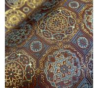 Brocade Fabric by The Yard, 59 Inches for DIY, Craft, Luxurious Sheen, Lightweight and Crisp Drape Wedding Dress, Costumes, Fashion, Sewing(Size:5Yard,Color:Brown)