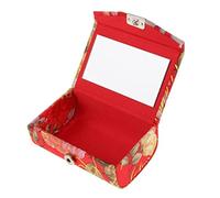 Brocade Lipstick Lip Gloss Case Carry Storage Box Lip Balm Holder w/Mirror #H Type H