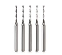 Brocas de fresadora CNC de 1/8 pulgadas de vástago CNC de 1/16 pulgadas de diámetro de corte, fresa de carburo de punta plana, dos flautas en espiral, juego de herramientas de fresado para madera de