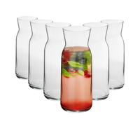 Argon Tableware 6x 700ml Glass Water Jug - 'Brocca' Range - Juice Carafe Decanter for Water, Wine, Iced Tea
