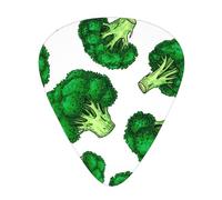 Broccoli,12 Pcs Guitar Pick,3 Different Thickness Plectrums for Acoustic Guitar Bass Ukulele (0.46mm 0.96mm 0.71mm)
