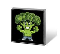 Broccoli Gym Bodybuilding Custom Lapel Pins Square Brooch Tie Suit Dress Accessories for Men Women Wedding Birthday
