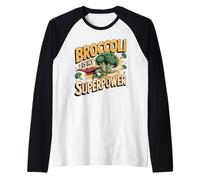 Broccoli is My Superpower Raglan Baseball Tee