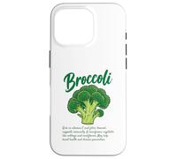 Broccoli Nutrition Facts Artwork Cruciferous Veggies Lovers Case for iPhone 16 Pro