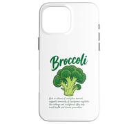 Broccoli Nutrition Facts Artwork Cruciferous Veggies Lovers Case for iPhone 16 Pro Max