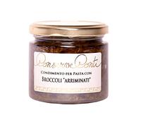 Broccoli pasta sauce "arriminati" Palermo style in extra virgin olive oil - one glass Jar of 212 ml. Sicilian artisan production