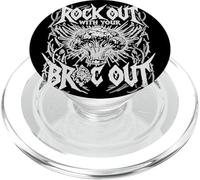 Broccoli Rock Out Vegan Funny Slogan Music PopSockets PopGrip for MagSafe