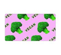 Broccoli Vegan Green Pink,Mouse Pad Large Desk Pad Computer Keyboard Mouse Mat With Non Slip Rubber Base 40 x 70 cm