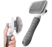 Pet Hair Remover, Dog Hair Remover, Cat Hair Remover, Dog Brush, Cat Brush, Pet Brush, Hair Remover, Pet Brush for Long and Short Hair, Clean Pet Hair from the Brush with One Button (Grey)