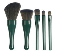 Brochas De Maquillaje De Viaje - Herramienta Cosmética Aplicador Portátil Ret | Set De Brochas Cosméticas Rostro,Herramienta Cosmética Portátil Para Base, Labios, Rubor Y Corrector Con Polvo Suelto