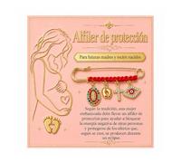 Broche con amuleto del mal de ojo para mujer, imperdibles de protección para el embarazo, cordón rojo cruz de la Virgen María amuleto de pies pequeños joyería de maternidad de buena suerte, regalo