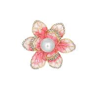 Broche Elegant Enamel Dripping Begonia Flower Brooch Elegant Atmospheric Floral Clothing Pin Coat Corsage Shawl Clip (One Size)