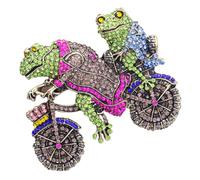 broche grenouille épinglette grenouille Vêtements bijoux grenouille broche animaux broche en métal épinglette animaux broche femme exercice d'imitation Colful