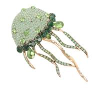 Broche Méduse faux épingle Broche Broche broches pour vêtements broche pour femme goupille de sécurité pour les vêtements revers à revers bijoux de bal pour les femmes strass Vert