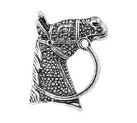 Broche Retro Racehorse Brooch Men'S Clothing Accessories Horse Head Badge Corsage Coat Pin