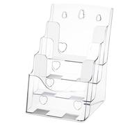Brochure Holder Acrylic Plastic Acrylic Literature Holders Clear Flyer Holder Rack Card Holder File Magazine Pamphlet Booklet Display Stand 4 Tier Brochure Display Rack