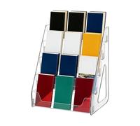 Brochure Organizer, 5-Tier Desktop Catalog Display Rack, Durable Pamphlet Stand and Catalog Shelf for School, Hotel, Restaurant, Dining Room, Commercial, Reception, Front Desk