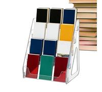Brochure Storage Stand - Multi-Level Literature Rack, Countertop Display Unit, Marketing Pamphlet Organizer, Flyer Stand | Multi-Level Storage Intended for Front Desks Lobbies Business Meeting Areas