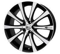 Brock - 4 X 7.5 J B21 R17 Matte Black Polished PCD 5 x 112 ET47 66.6 CB Papers Alloy Adjustment