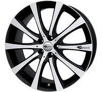 Brock B21 7.5 x 17 ET 38 Bolt Circle 5 x 114 Hub Centering 72.6 580069871, Black-Matt Front-Polished