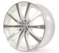 Brock B21 7.5 x 17 ET 38 Bolt Circle 5 x 114 Hub Centering 72.6 580070021, White-Pearl Front-Polished