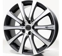 Brock B21 8 x 18 ET 35 Bolt Circle 4 x 100 Hub Centering 63.4 580069728, Black-Matt Front-Polished