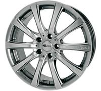 Brock B21 9 x 18 ET 21 Bolt Circle 5 x 112 Hub Centering 66.6 580071341, Chrome Silver Painted