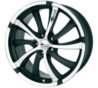 Brock B23 8 x 17 ET 35 Bolt Circle 5 x 100 Hub Centering 63.4 580070059, Black-Matt Front-Polished