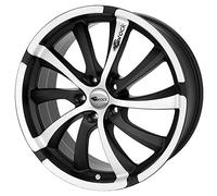 Brock B23 8 x 18 ET 45 Bolt Circle 5 x 108 Hub Centering 72.6 580070112, Black-Matt Front-Polished