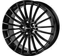 Brock B24 7.5 x 16 ET 45 Bolt Circle 5 x 112 Hub Centering 66.6 580070228, Black Front-Polished