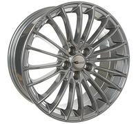 Brock B24 7.5 x 17 ET 38 Bolt Circle 5 x 114 Hub Centering 72.6 580071454, Super-Chrome Silver Painted