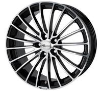Brock B24 8.5 x 20 ET 35 Bolt Circle 5 x 108 Hub Centering 72.6 580070455, Black Front-Polished