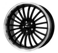 Brock B24GP 9 x 20 ET 43 Bolt Circle 5 x 120 Hub Centering 65.1 580070710, Black Horn-Polished