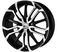 Brock B26 7.5 x 17 ET 38 Bolt Circle 5 x 114 Hub Centering 72.6 580070478, Black-Matt Front-Polished