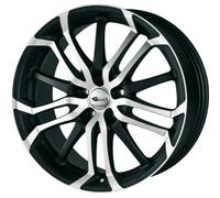 Brock B26 7.5 x 17 ET 38 Bolt Circle 5 x 115 Hub Centering 70.2 580070480, Black-Matt Front-Polished