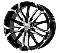 Brock B26 8 x 18 ET 45 Bolt Circle 5 x 112 Hub Centering 66.6 580070336, Black Front-Polished