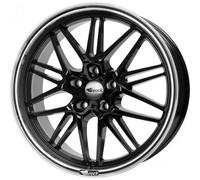 Brock B28 7.5 x 17 ET 38 Bolt Circle 5 x 100 Hub Centering 63.4 580070647, Black Horn-Polished