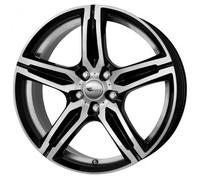 Brock B29 8 x 18 ET 45 Bolt Circle 5 x 108 Hub Centering 72.6 580070762, Black Front-Polished