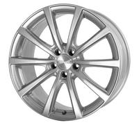 Brock B32 8.5 x 18 ET 35 Bolt Circle 5 x 112 Hub Centering 66.6 580080819, Crystal Silver Painted
