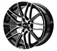 Brock B34 8 x 18 ET 35 Bolt Circle 5 x 112 Hub Centering 66.6 580071179, Black Front-Polished