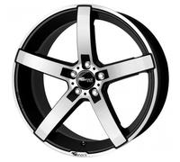 Brock B35 7.5 x 17 ET 35 Bolt Circle 5 x 114 Hub Centering 72.6 580071215, Black-Matt Front-Polished