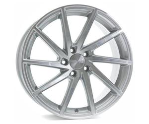 Brock B37 8.5 x 19 ET 40 Bolt Circle 5 x 112 Hub Centering 66.6 580081023, Crystal Silver Front-Polished