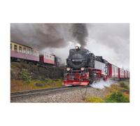 Brocken Railway Train Crossing at the Goetheweg Stop，Jigsaw Puzzle 1000 Piece Game Artwork Travel Souvenir（75x50cm）-AG55