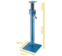 HEUER 120 mm Height Adjustable Vice Stand, Hardware Clamp Vise, Blau, Effortless Adjustment Up to 200 mm