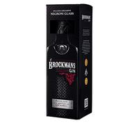 Brockmans Intensely Smooth Premium Gin Gift Set 70 cl, with Negroni Glass, Crafted with Dark Berries and Noble Traditions