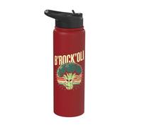 B'Rock'Oli Funny Guitarist Rock N Roll Music Stainless Steel Insulated Water Bottle