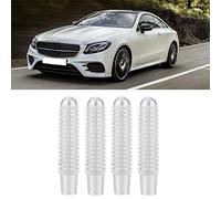 Broco 4pcs Car Door Lock Pin Knob Cover Fit for Benz A B E CLA GLA GLC GLK Class(Silver)